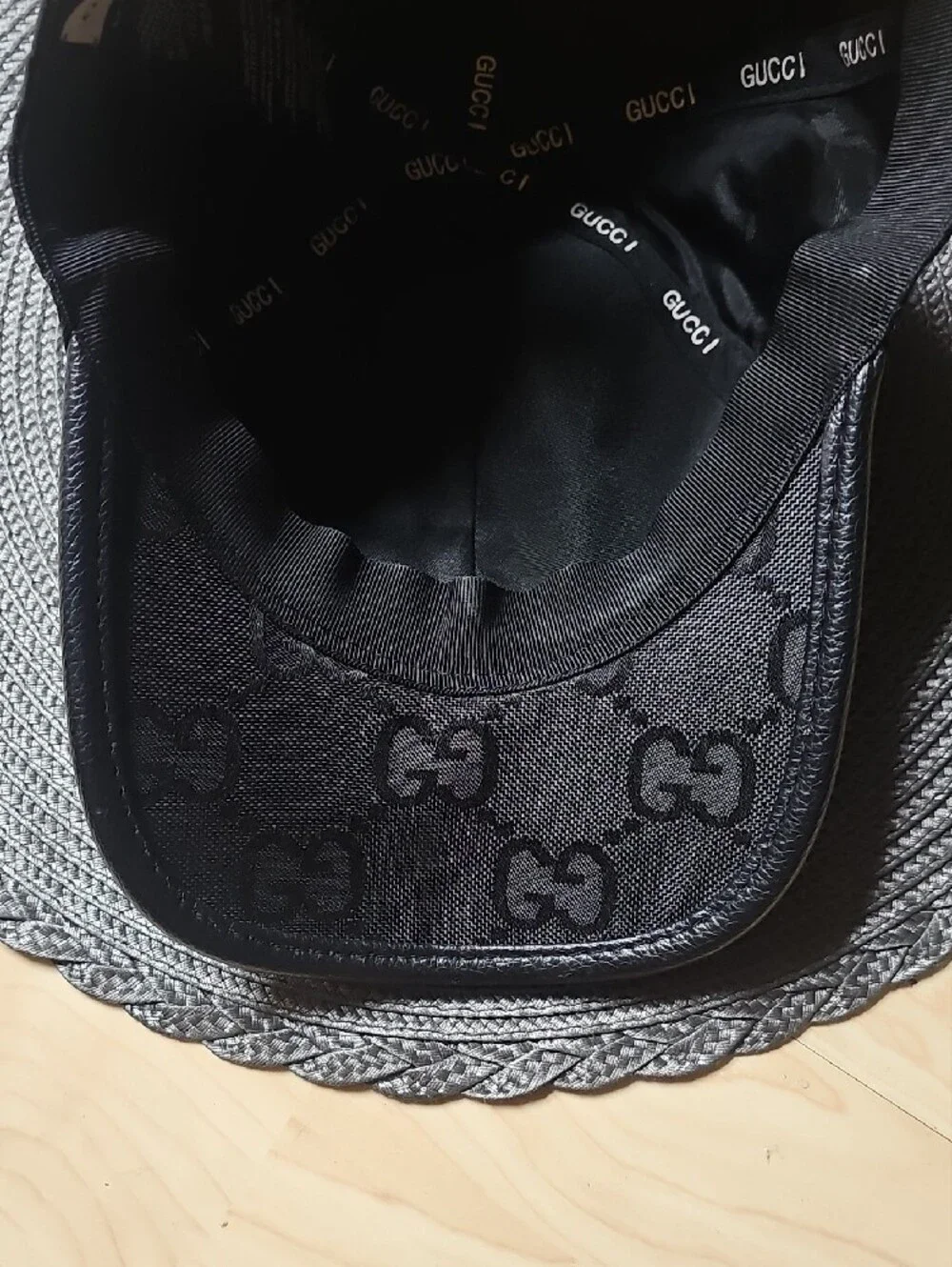 Gucci Black Tonal GG Monogram Baseball Cap